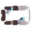 Kit film solaire Peugeot Partner (3) Long 4-5 portes (depuis 2018) vitres decendantes, hayon fixe