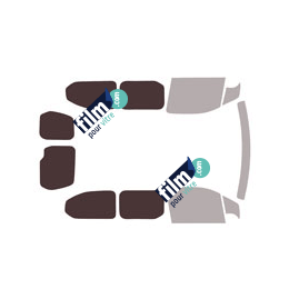 Kit film solaire Opel Combo (C) Long 5-6 portes (depuis 2018) vitres fixes, 2 portes arriere