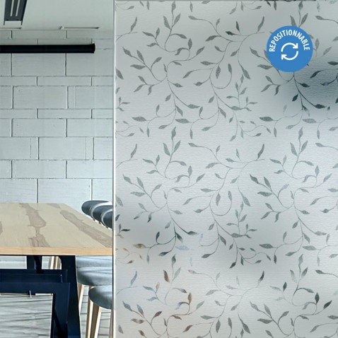 Film électrostatique dépoli à motifs feuilles