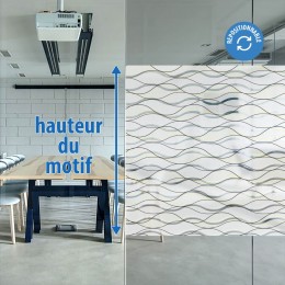 Film électrostatique à fins liserets et vagues dépolies