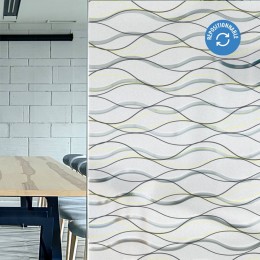 Film électrostatique à fins liserets et vagues dépolies