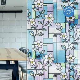 Film électrostatique décoratif à motif bouquet de fleurs