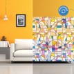 Film repositionnable à motifs géométriques colorés