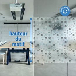 Film électrostatique dépoli à motifs marguerites