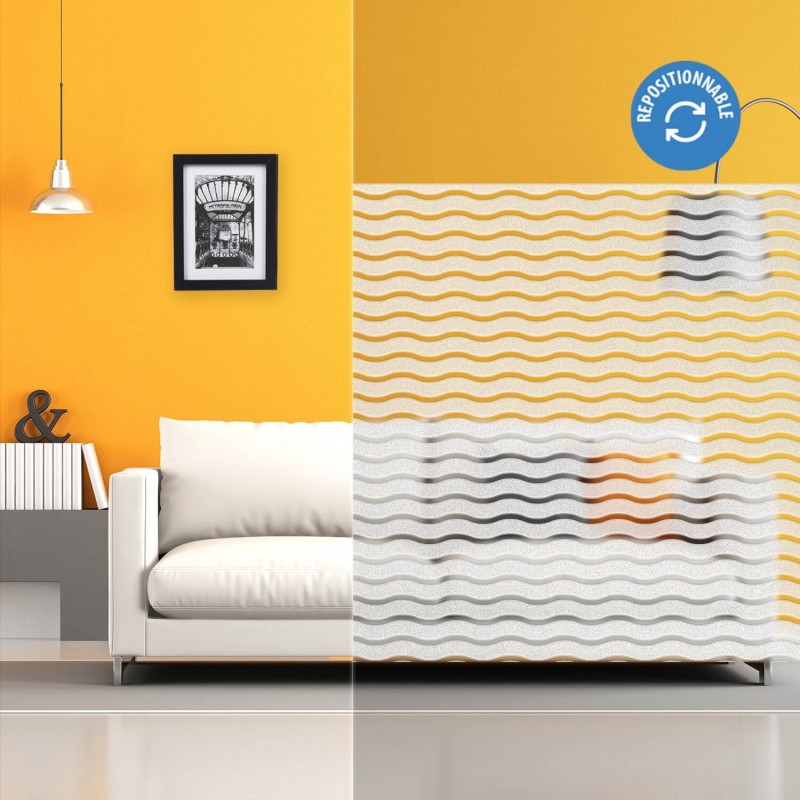 Film électrostatique à bandes ondulées dépolies