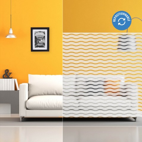 Film électrostatique à bandes ondulées dépolies