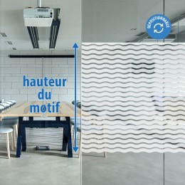 Film électrostatique à bandes ondulées dépolies