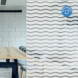 Film électrostatique à bandes ondulées dépolies