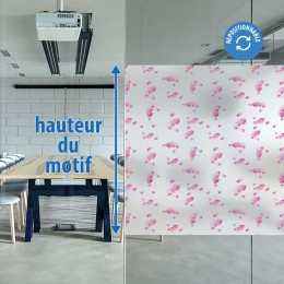 Film électrostatique dépoli motifs orchidées