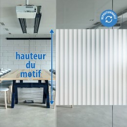 Film repositionnable à bandes dépolies dégradées