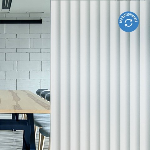 Film repositionnable à bandes dépolies dégradées