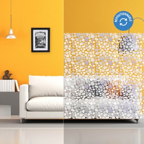 Film électrostatique décoratif à galets