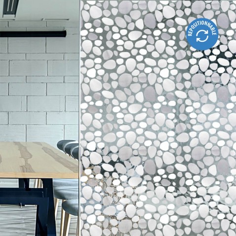 Film électrostatique décoratif à galets