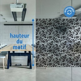 Film décoratif électrostatique floral style baroque