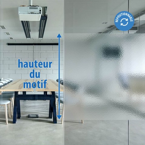 Film électrostatique dépoli effet verre cathédrale