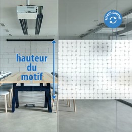 Film électrostatique à motifs carrés en reliefs