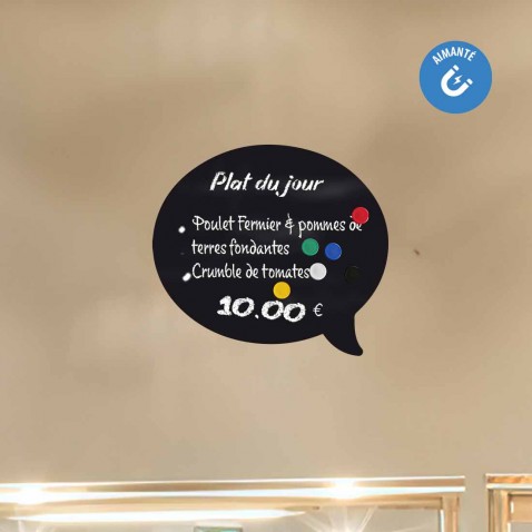 Sticker ardoise bulle de BD à droite