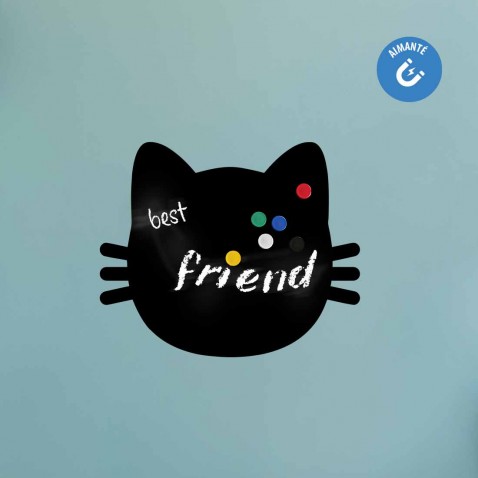 Sticker ardoise chat
