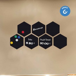 Sticker ardoise hexagones