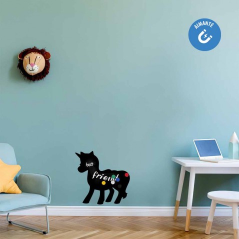 Sticker ardoise licorne