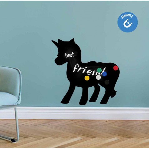 Sticker ardoise licorne