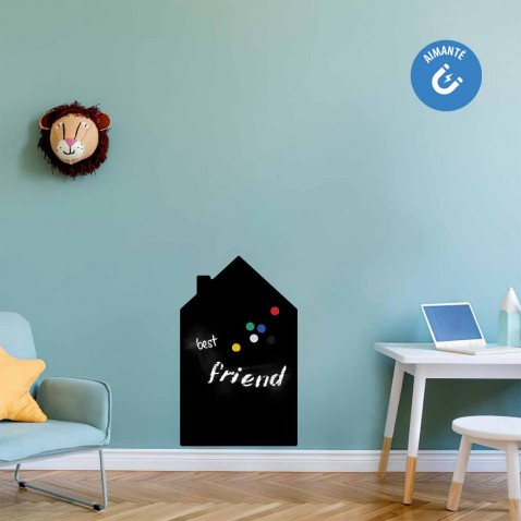 Sticker ardoise maison pour décoration de chambre d'enfant