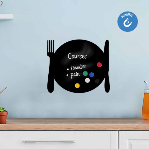 Sticker ardoise assiette