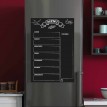 Sticker ardoise menu de la semaine et liste de courses