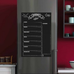Sticker ardoise menu de la semaine et liste de courses