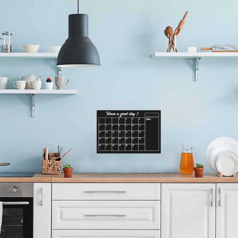 Sticker ardoise calendrier mensuel