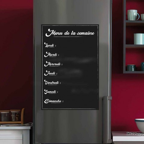 Sticker ardoise menu de la semaine