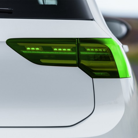 Film pour phare vert pomme