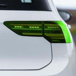 Film pour phare vert pomme