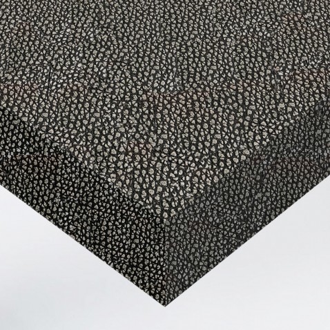 Rouleau adhésif effet cuir martelé noir et argent