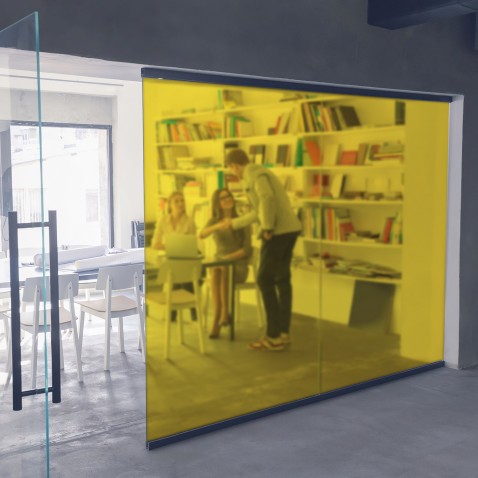 Film couleur jaune transparent