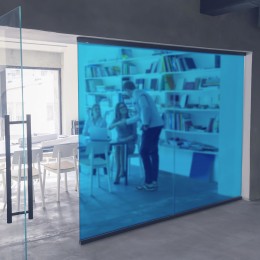 Film couleur bleu transparent