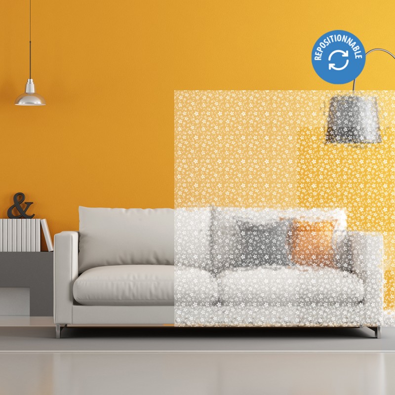 Film électrostatique décoratif à motifs fleuris