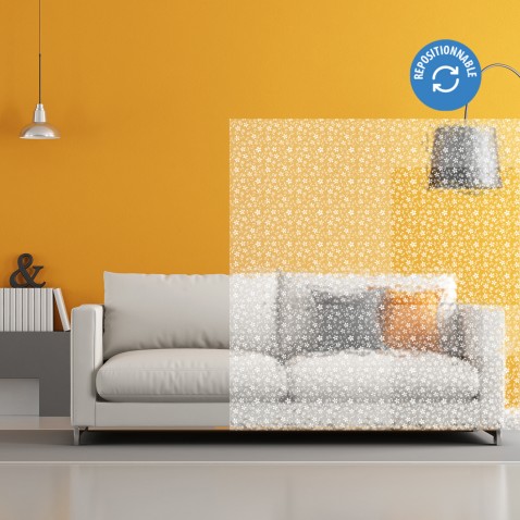 Film électrostatique décoratif à motifs fleuris