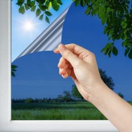 Film de protection solaire très foncé doublé d'un effet miroir intense rejet solaire 87 %