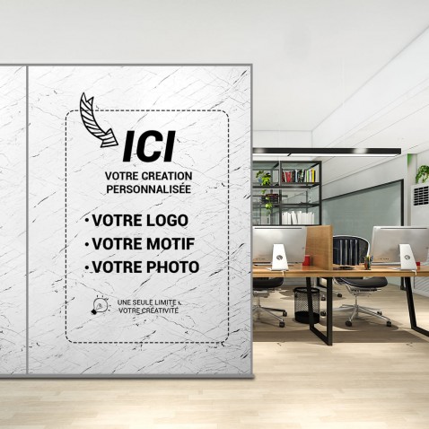 Revêtement adhésif personnalisé marbre blanc mat