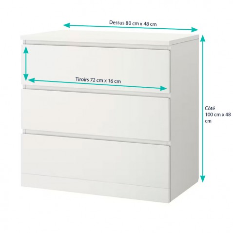 Revêtement adhésif pour commode ikea Malm