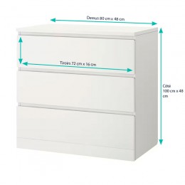 Revêtement adhésif pour commode ikea Malm