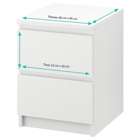 Revêtement adhésif pour table de nuit ikea Malm