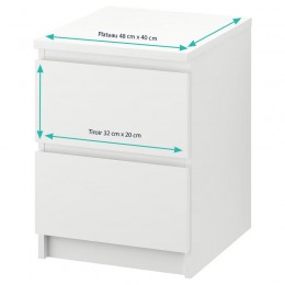 Revêtement adhésif pour table de nuit ikea Malm