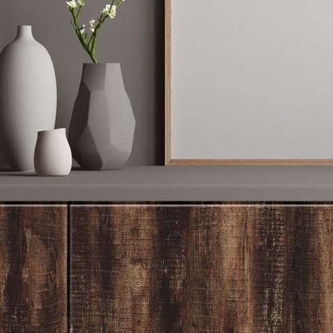 Papier adhésif imitation écorce de bois foncé vieilli