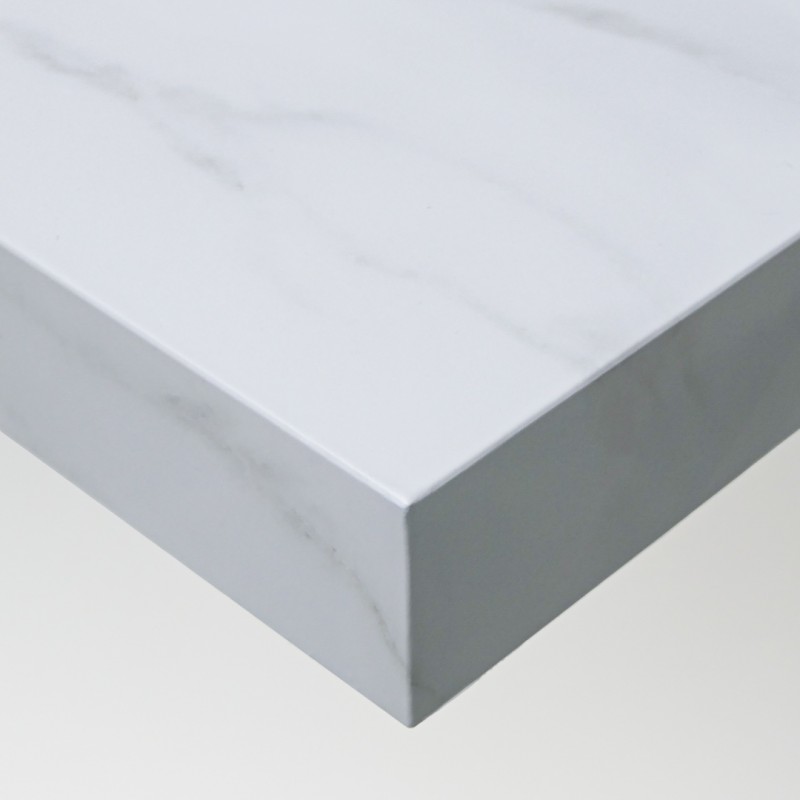 Rouleau adhésif effet marbre blanc mat