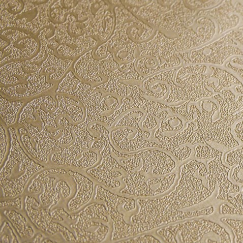 Revêtement mural arabesque doré métallisé