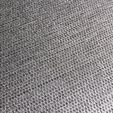 Revêtement mural tissage argent métallisé