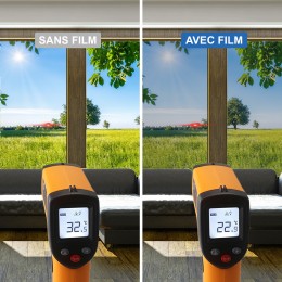 Film solaire anti chaleur pour double vitrage meilleure performance - gris fumé