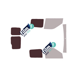 Kit film solaire prédécoupé Opel Combo (C) utilitaire 5/6 portes (2010 - 2022) 2 vitres fixes et 2 portes arrieres